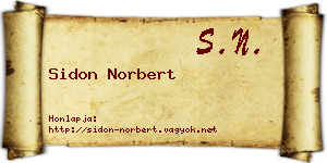 Sidon Norbert névjegykártya